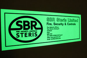 Glowing SBR Sign